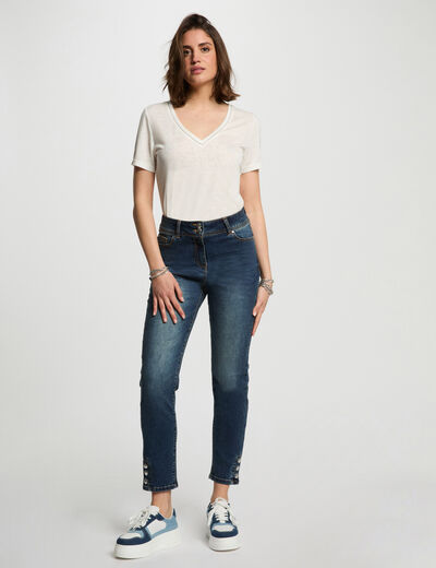 7/8 Slim-Jeans stone denim damen