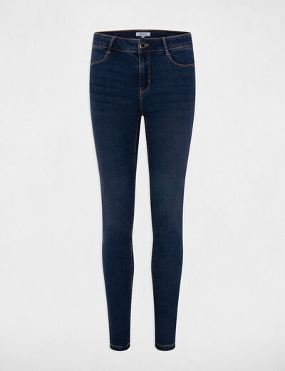 Jeans slim taille standard denim brut femme