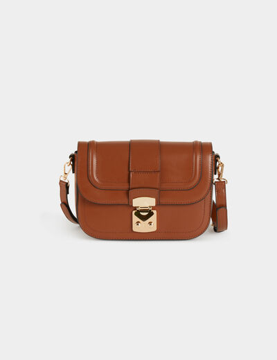 Sac en bandoulière camel femme
