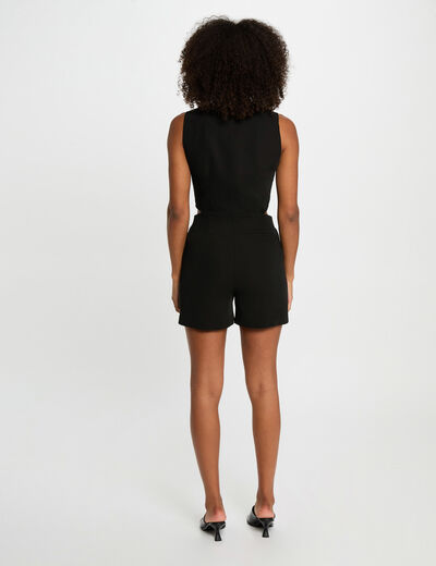 Ärmelloser kurzer Jumpsuit schwarz damen