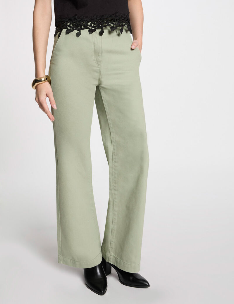 jeans mit weitem bein hellgrun damen Jeans mit weitem Bein hellgrün damen