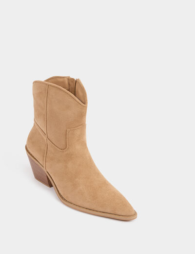 Western-Stiefel mit Absatz beige damen