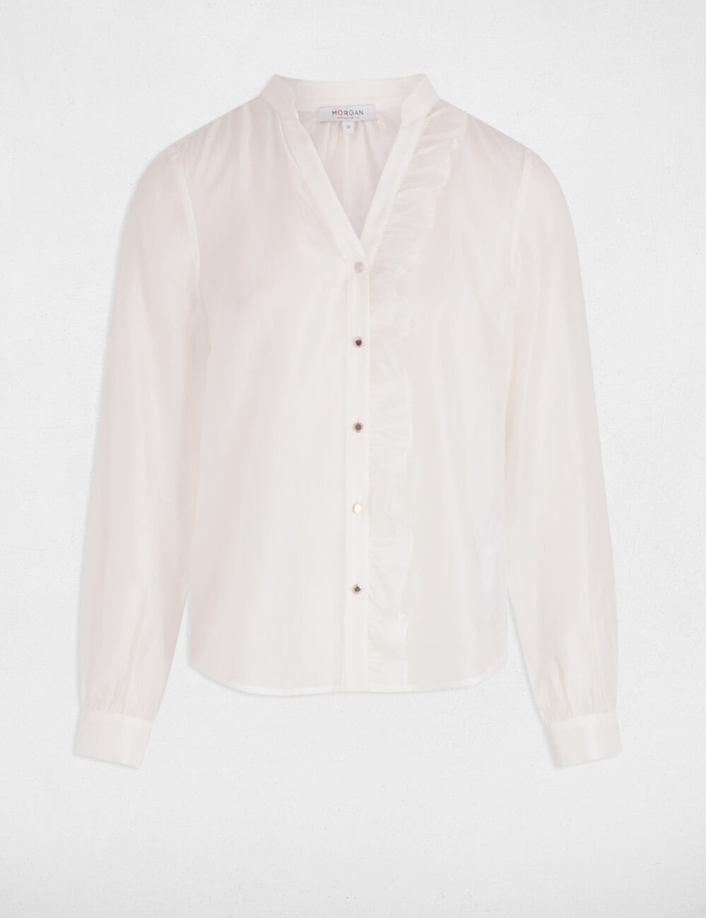 Chemise manches longues blanc femme