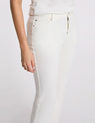 Slim-Jeans, kurz geschnitten weiss damen