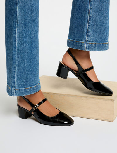 Sandalen mit Absatz schwarz damen