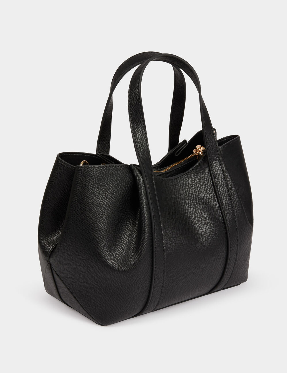 Sac cabas similicuir noir femme