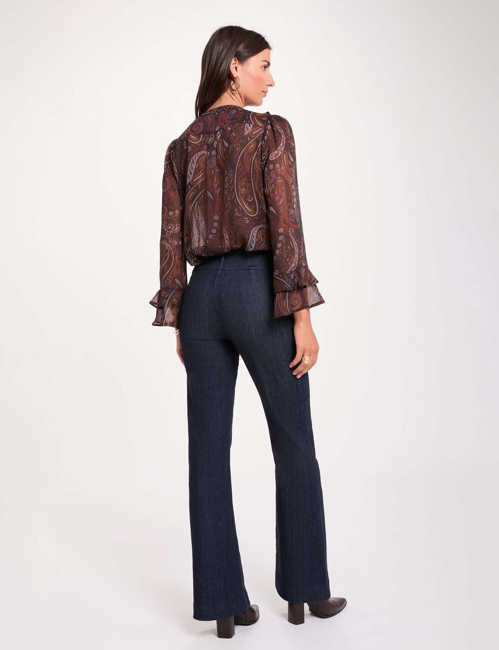 Voilebluse mit V-Ausschnitt mehrfarbig damen