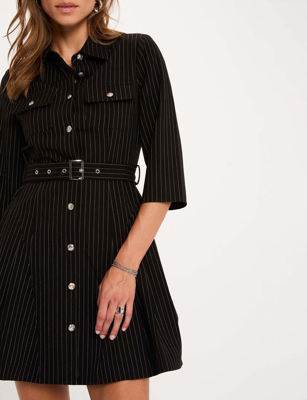 Kurzes, figurbetontes Kleid schwarz damen