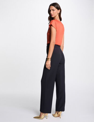 Kurzarm-T-Shirt dunkelorange damen