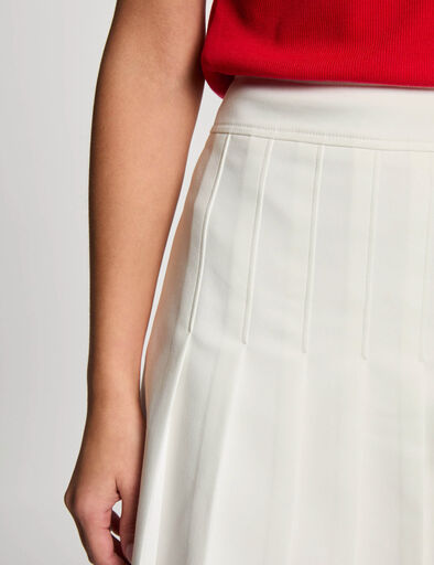 Kurzer, plissierter Rock weiss damen