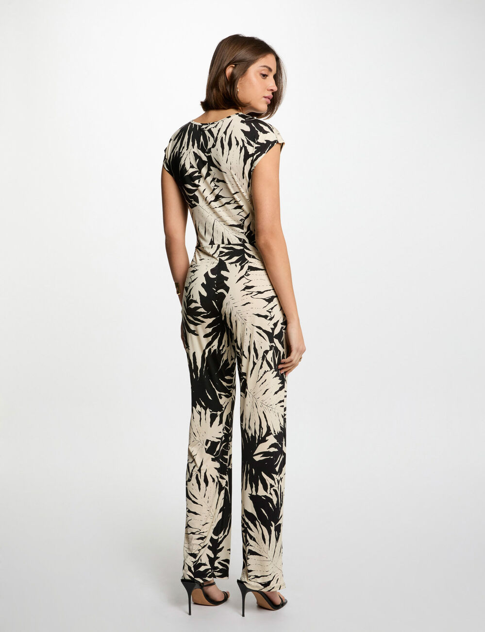 Langer Jumpsuit mit Muster mehrfarbig damen