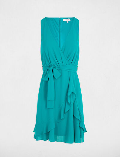Kurzes Wickelkleid türkisblau damen