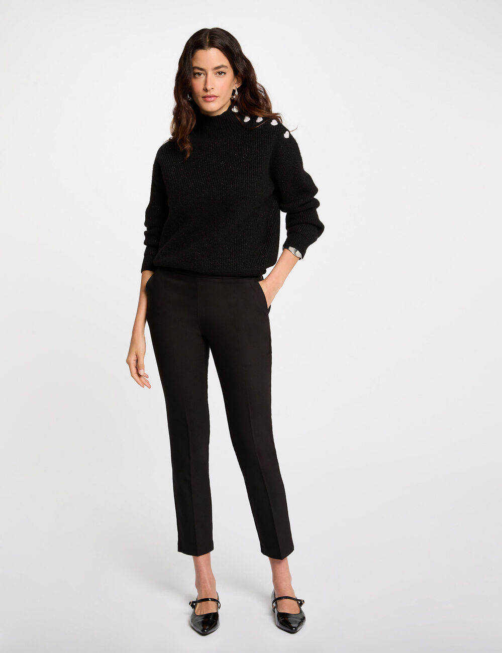 7/8-Zigarettenhose schwarz damen