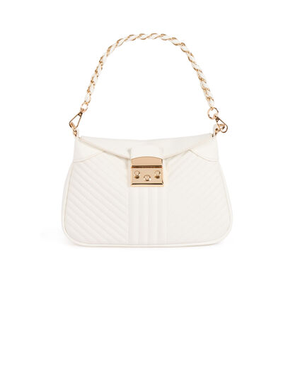 Sac matelassé blanc femme