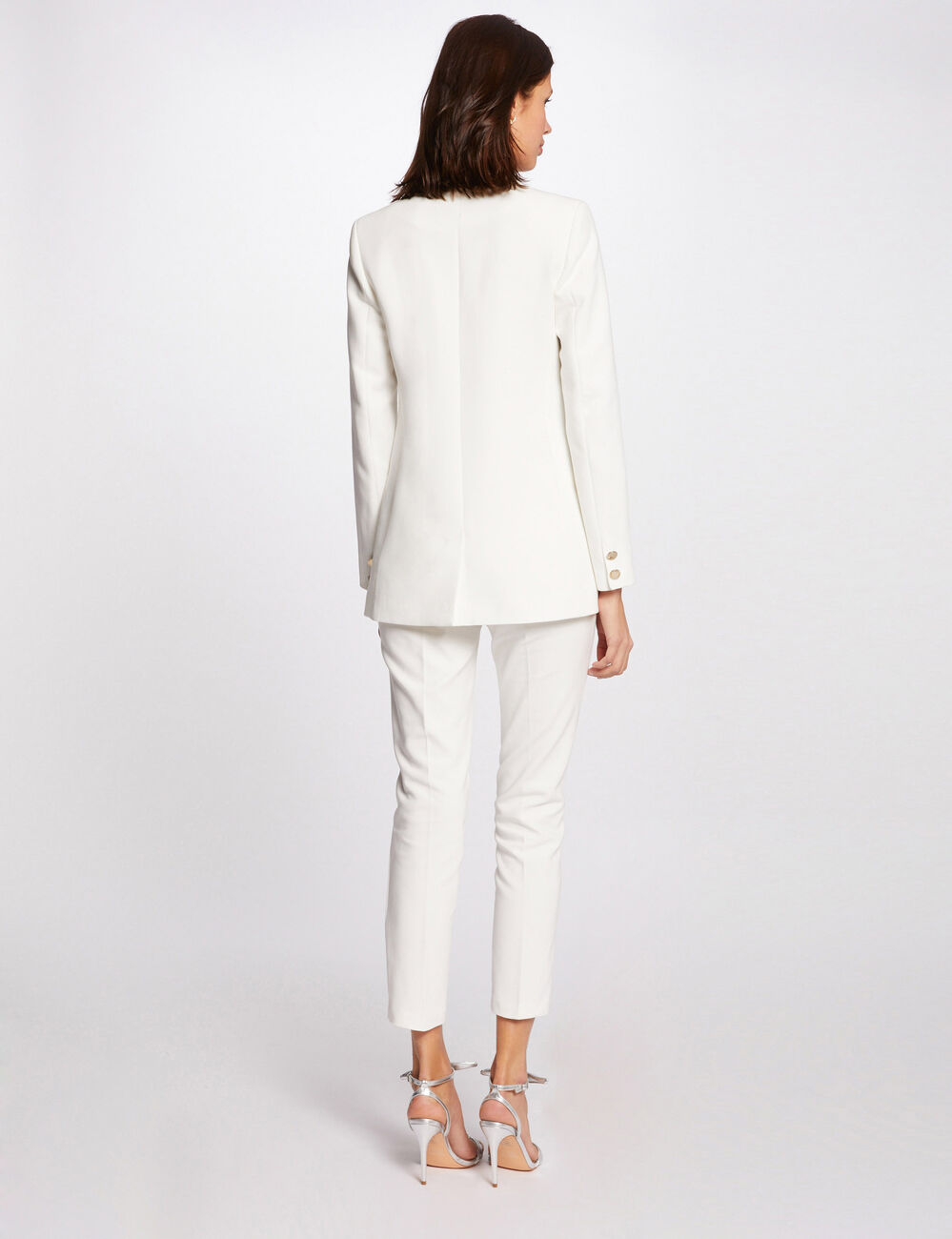 Pantalon cigarette 7/8ème ivoire femme