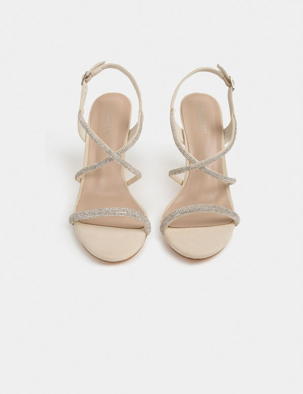 sandalen mit strasssteinen elfenbein damen Sandalen mit Strasssteinen elfenbein damen