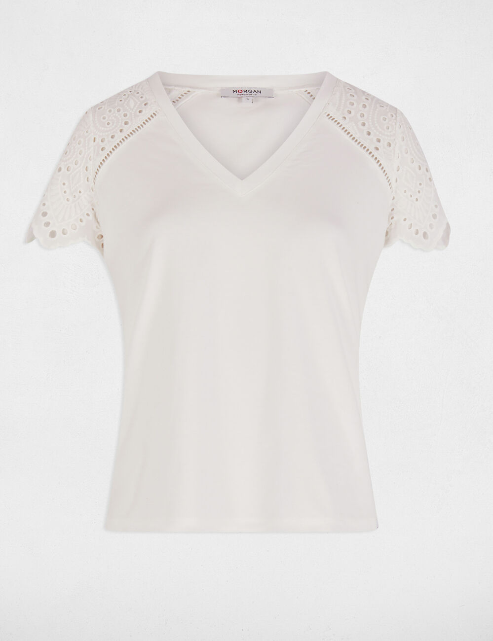 T-shirt manches courtes blanc femme