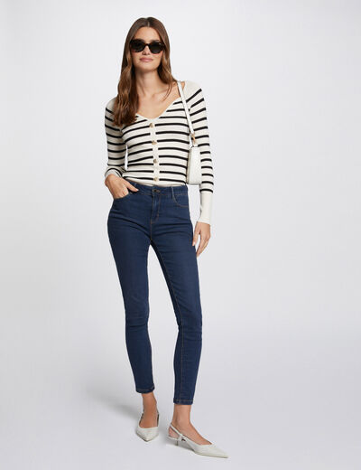 Jeans slim taille standard denim brut femme