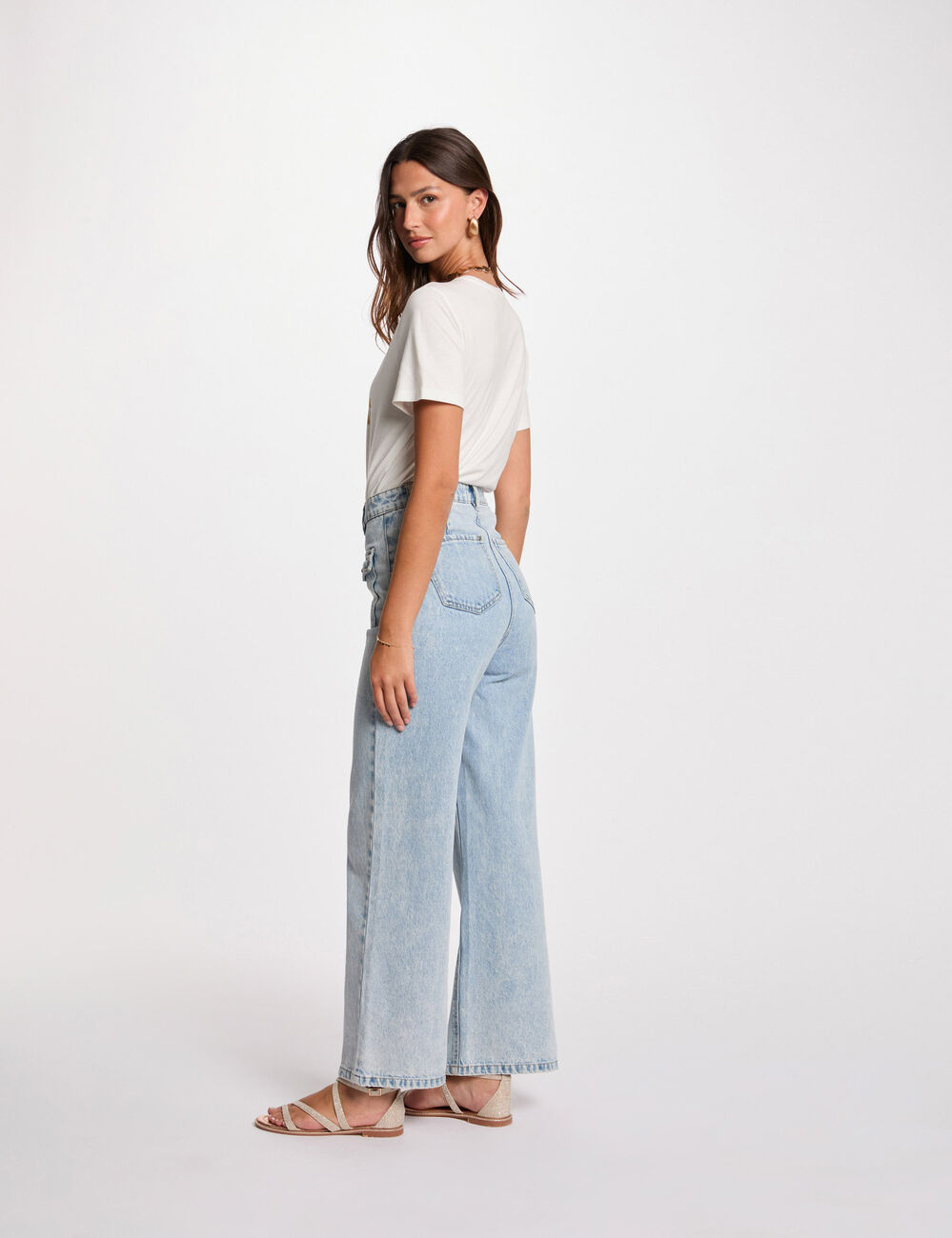 T-shirt mit Aufschrift weiss damen