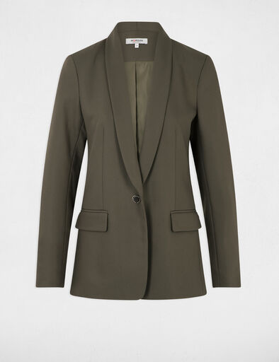 kurze jacke mit schalkragen khakigrun damen Kurze Jacke mit Schalkragen khakigrün damen