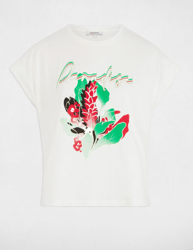 t shirt a inscription blanc femme T-shirt à inscription blanc femme