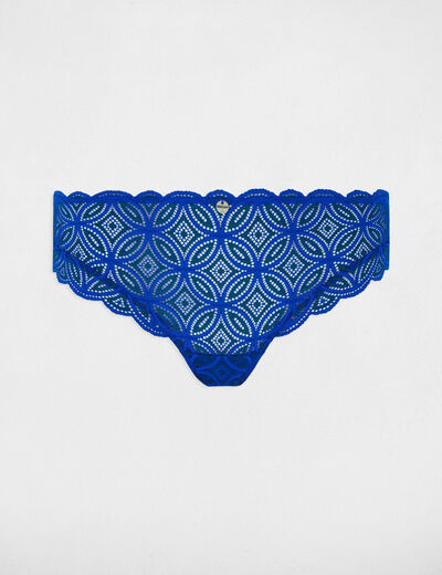 Spitzen-Slip blau damen