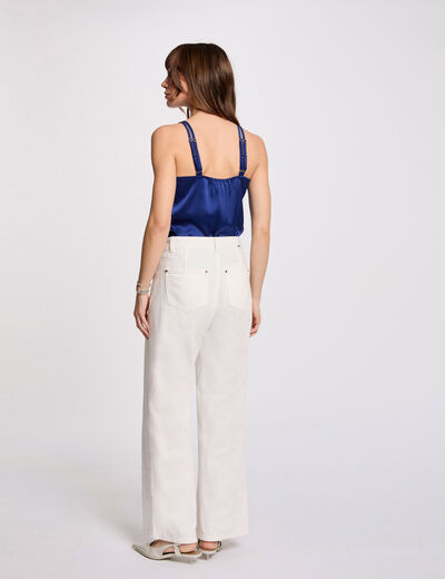Satin-Top mit Trägern elektrisch blau damen