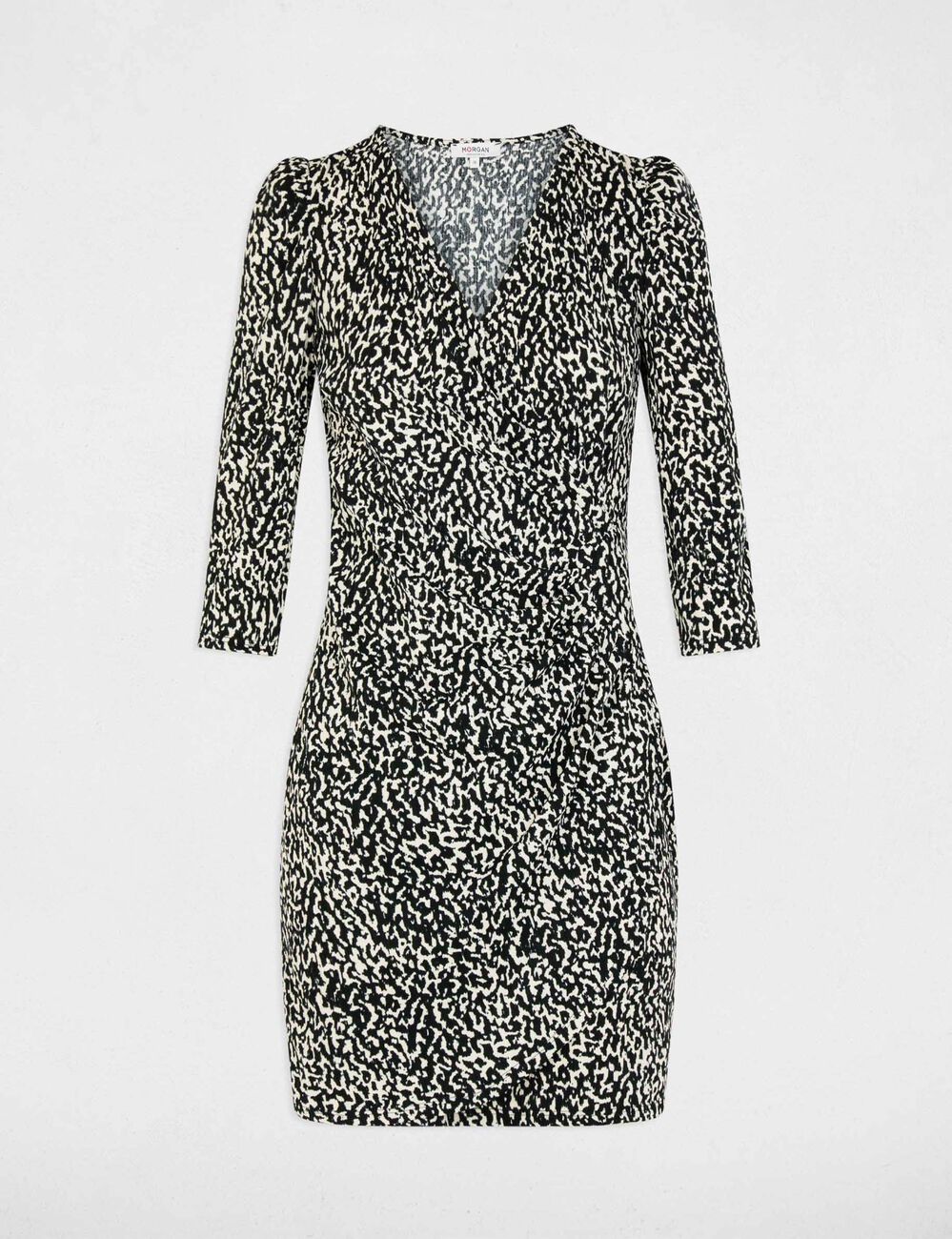 Robe courte ajust&eacute;e multicolore femme