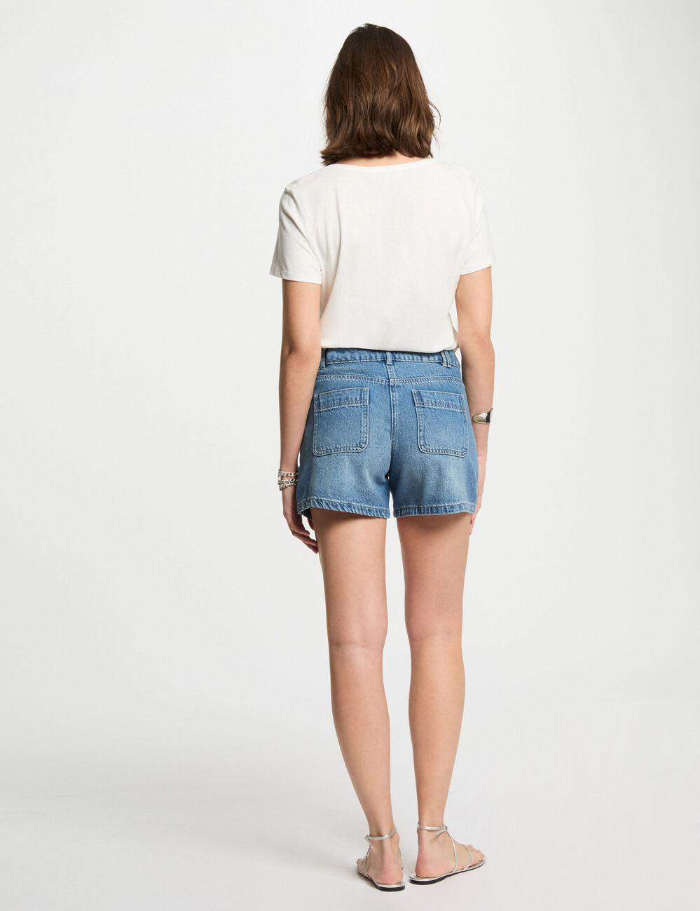 T-shirt à inscription blanc femme