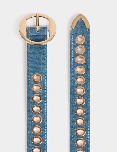 Jeansgürtel mit Ösen stone denim damen