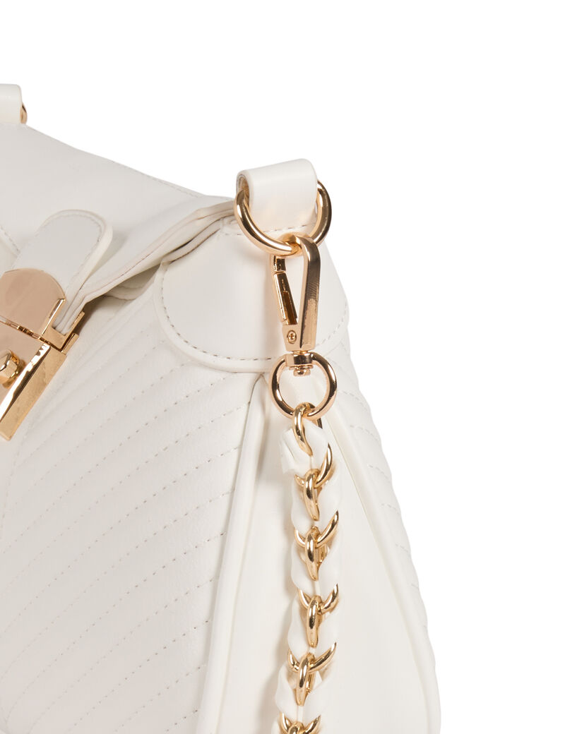 Sac matelassé blanc femme