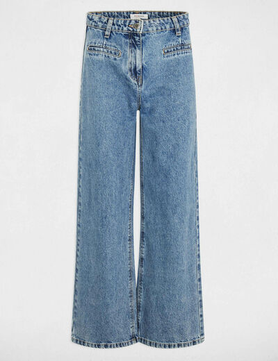 Jeans mit weitem Bein double stone denim damen