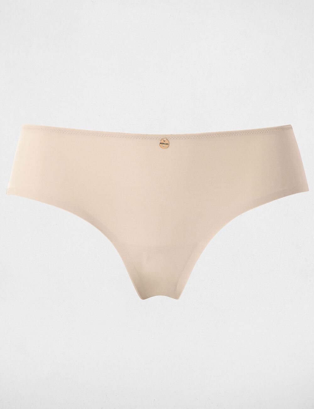 Shorty dentelle beige femme