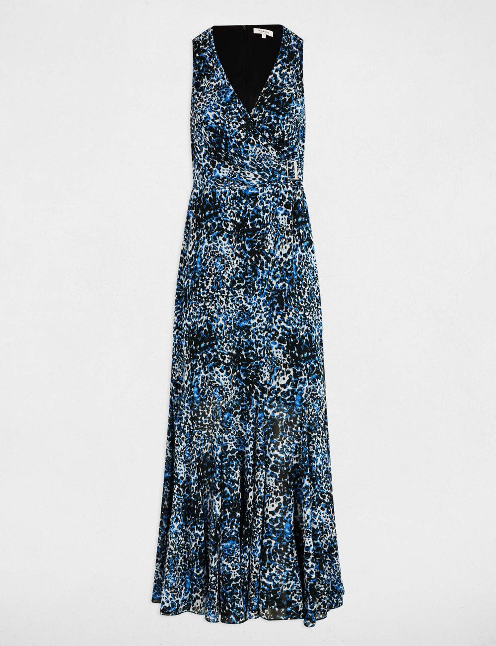 Langes, gerades Kleid mit Print mehrfarbig damen