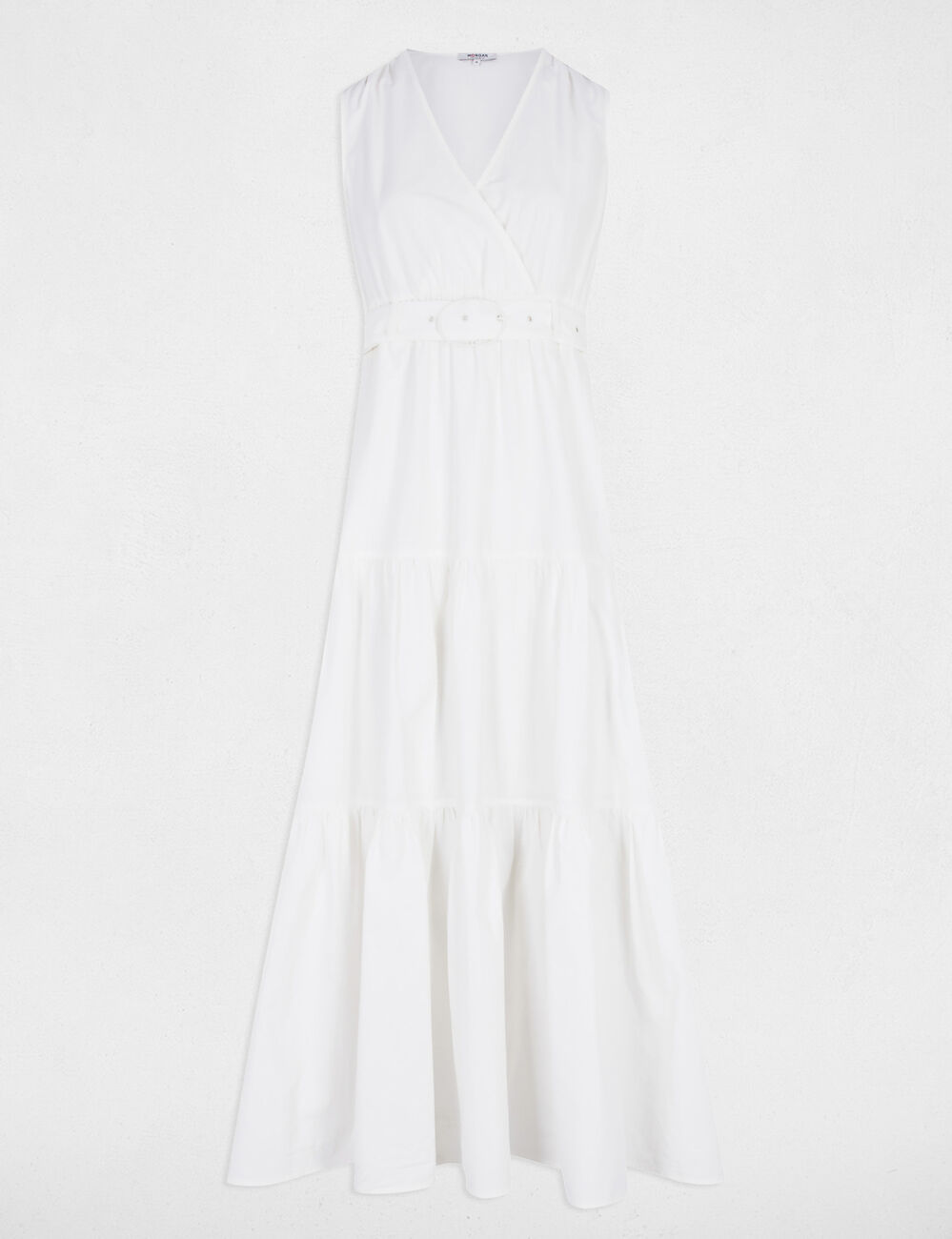 Langes, gerade geschnittenes Kleid weiss damen