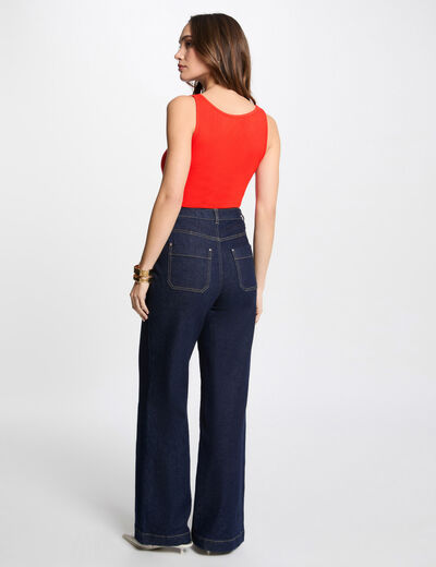 Ärmelloses Top orange damen