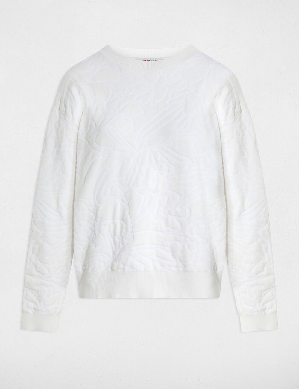 Rundhals-Pullover weiss damen