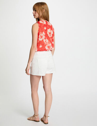 Ärmellose Bluse mehrfarbig damen