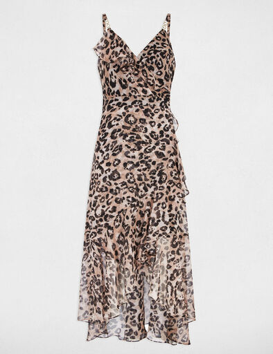robe midi ajustee imprimee multicolore femme Robe midi ajustée imprimée multicolore femme
