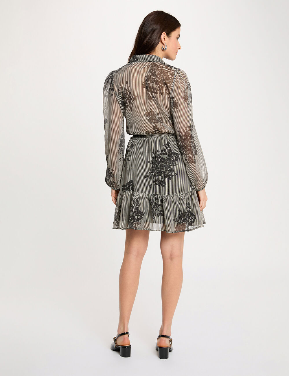 Robe courte fluide multicolore femme