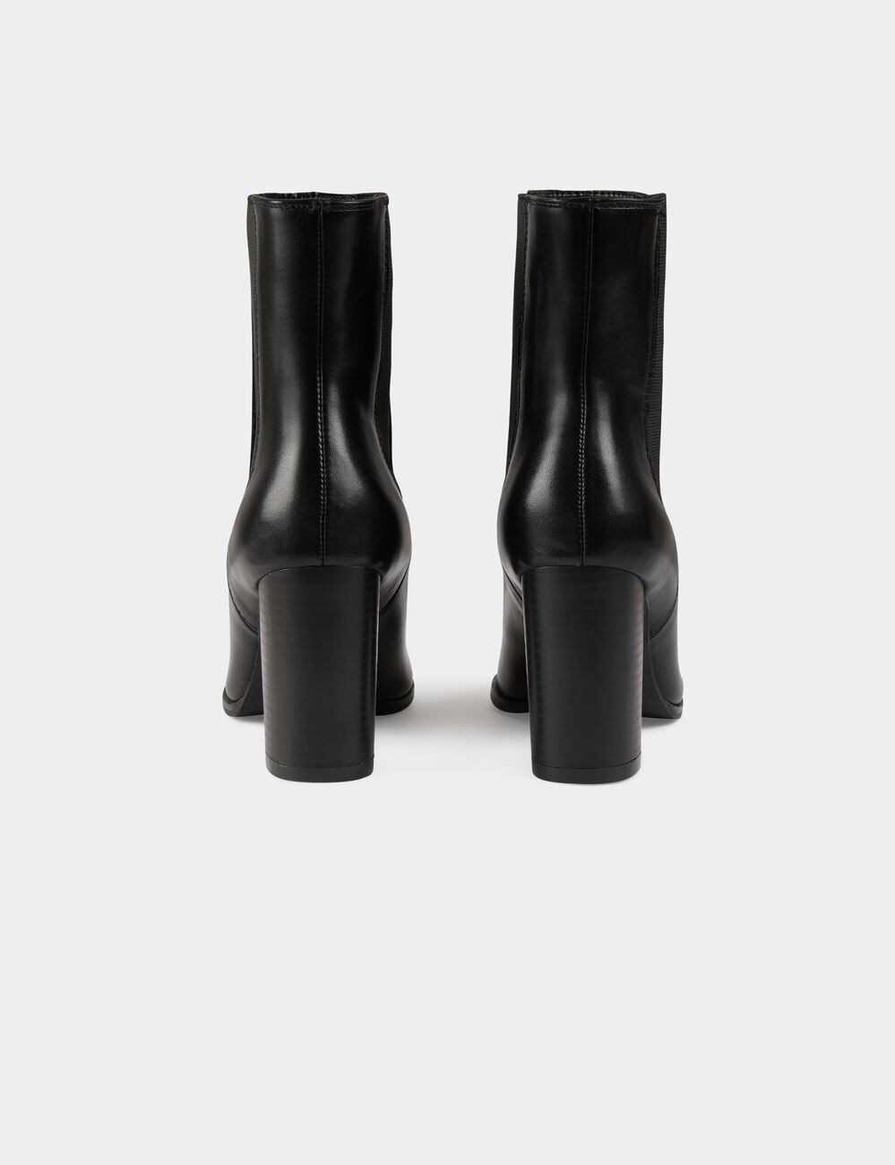 Elastische Stiefeletten mit Absätzen schwarz damen