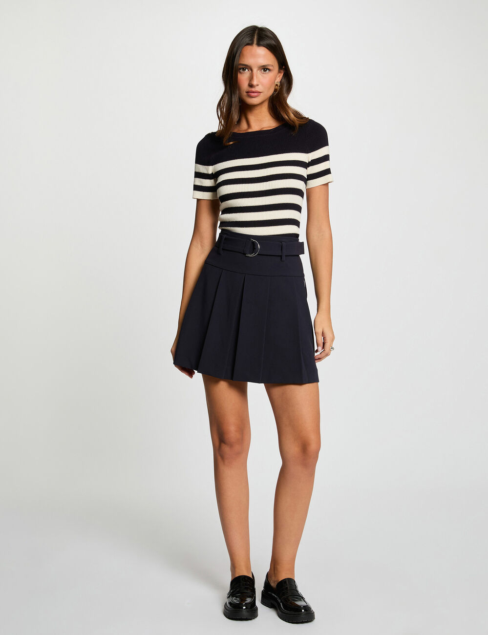 Pullover mit Rundkragen marineblau damen