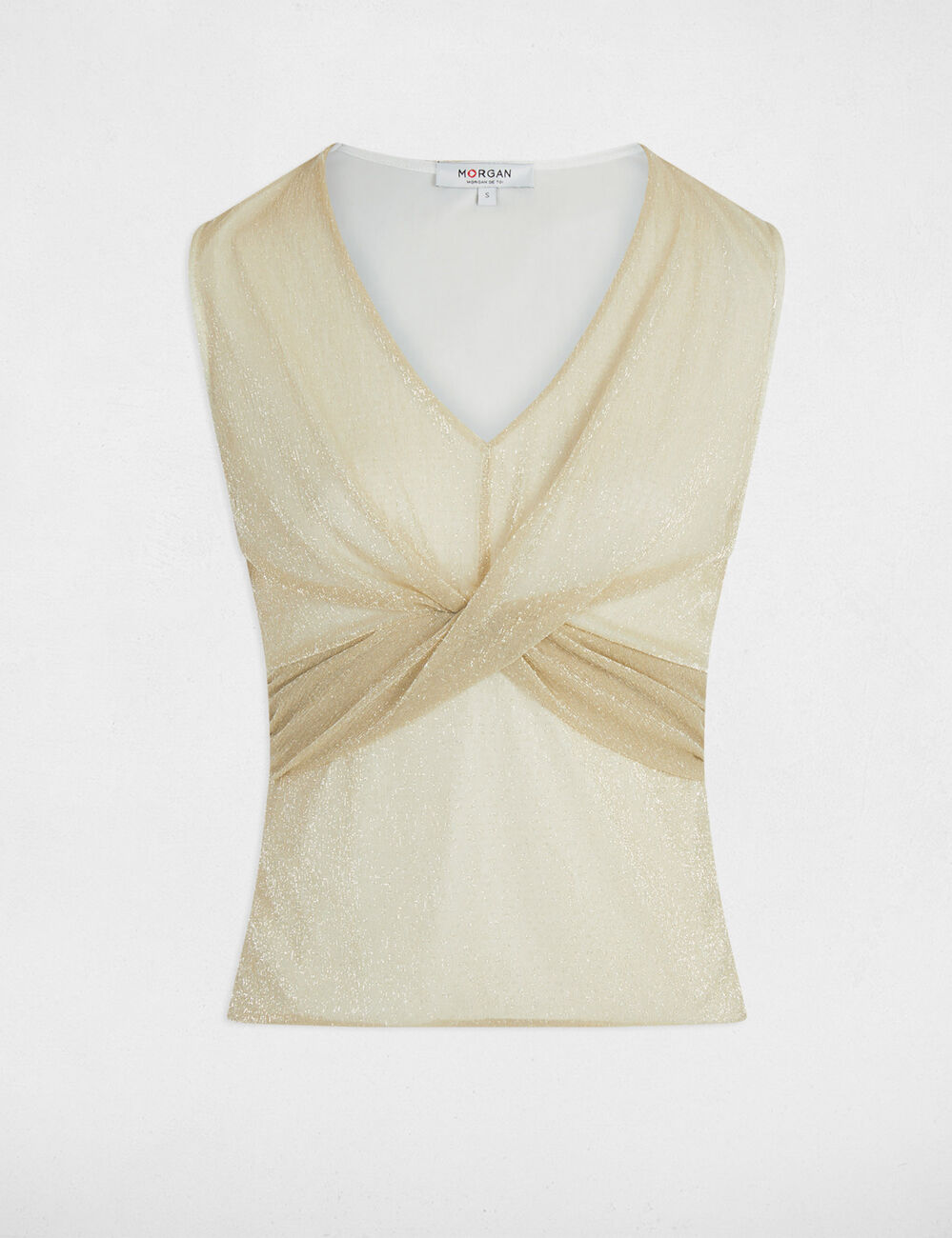 Débardeur sans manches jaune or femme