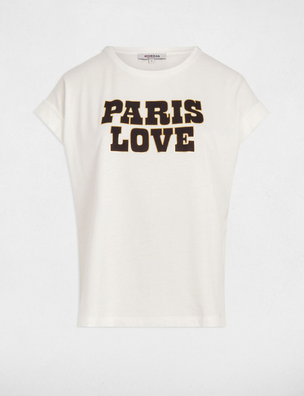 T-shirt mit Aufschrift weiss damen