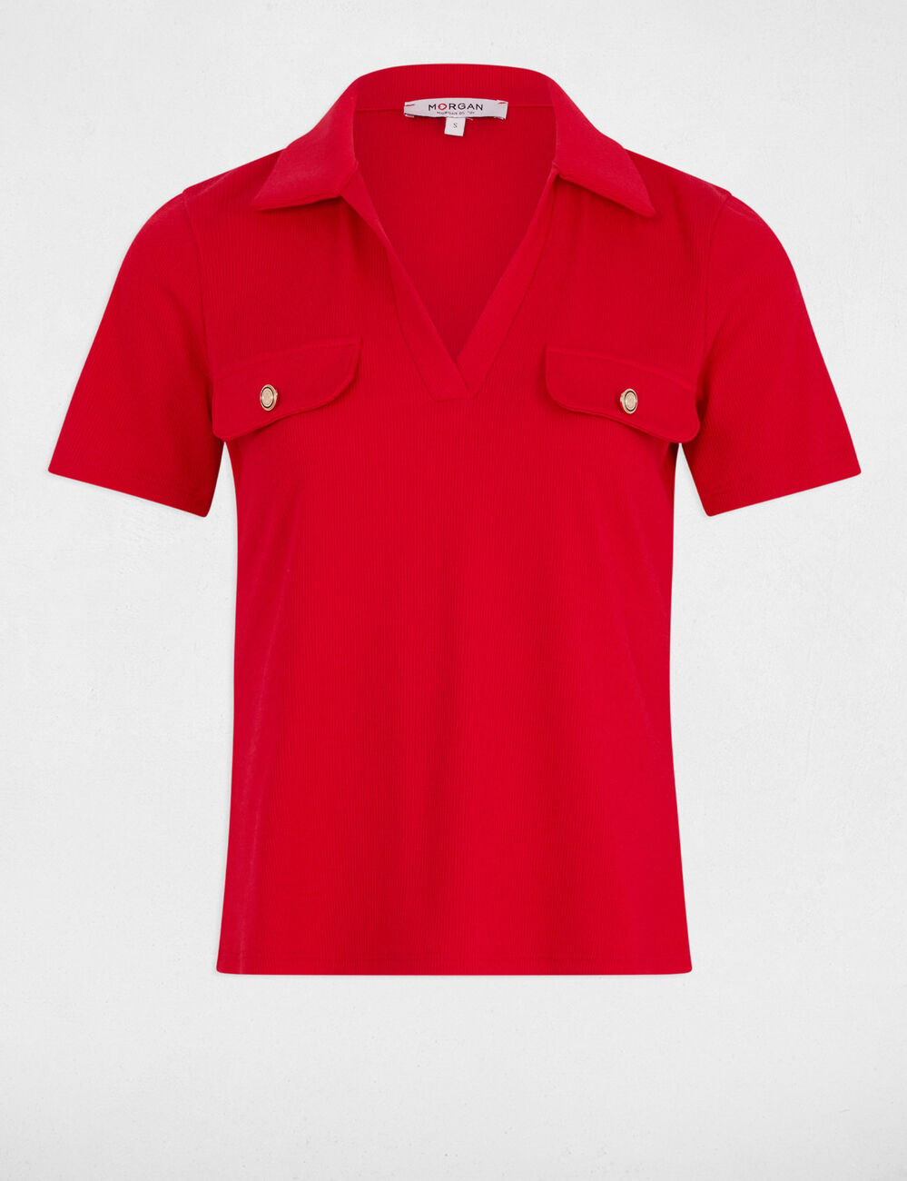 T-shirt manches courtes rouge femme