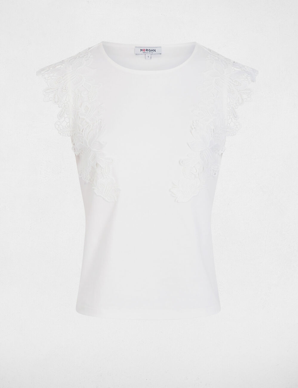 T-shirt manches courtes blanc femme