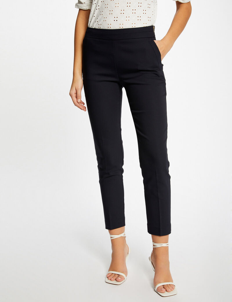 pantalon cigarette 78eme bleu marine femme Pantalon cigarette 7/8ème bleu marine femme