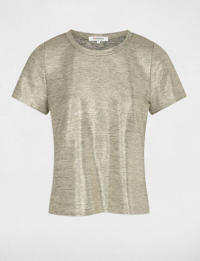 T-shirt manches courtes dore femme