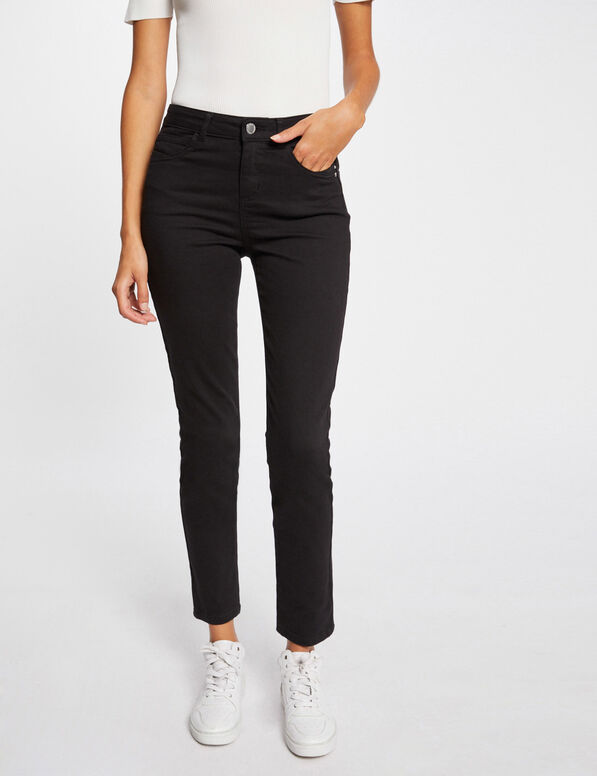 slim hose mit normaler taille schwarz damen Slim-Hose mit normaler Taille schwarz damen