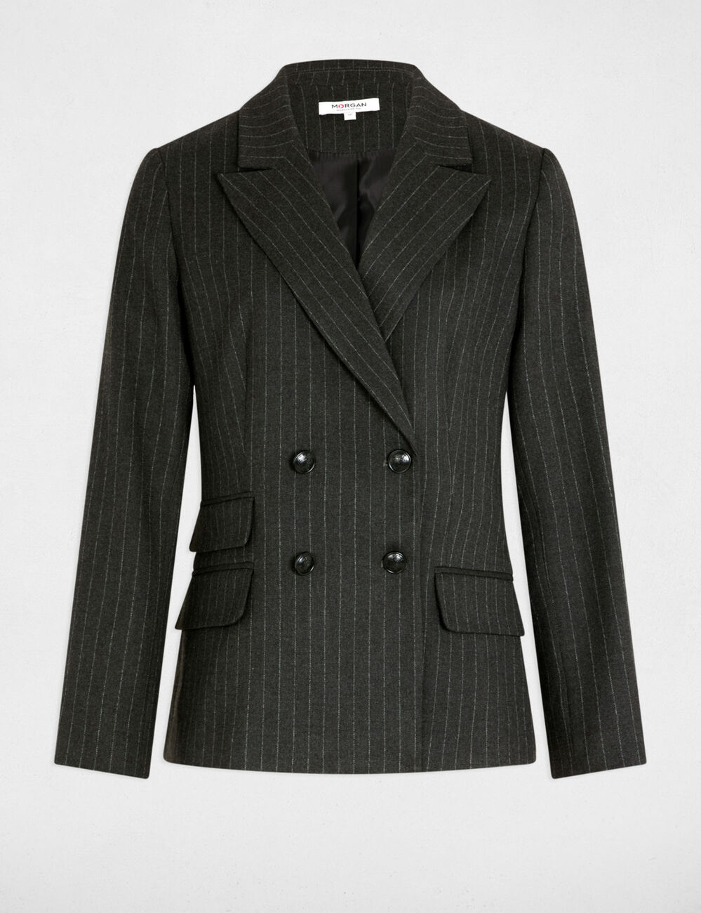 Gestreifter Blazer dunkelgrau damen
